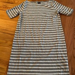 Gray and white Striped Gap Maternity Dress